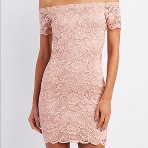 Charlotte Russe Pink Lace Dress